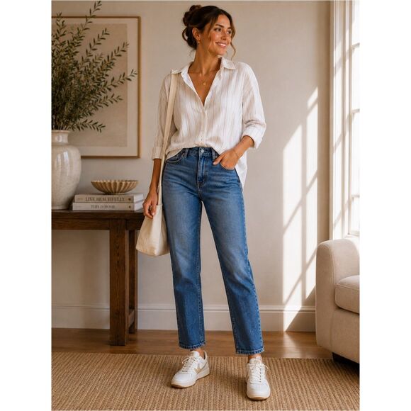 Good American Denim - Good American Good Legs Straight Jeans | Size 25 | Mid Rise Slim Straight